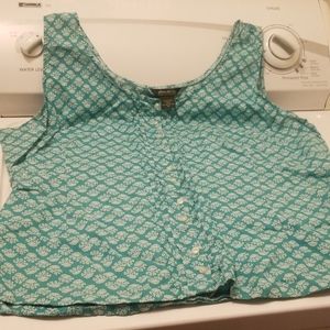 Eddie Bauer Green Print Tank Top XL